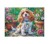 Chiot Cavalier King Charles 500 Pieces Casse-tête Débutant en Carton Épais Facile Apprentissage Loisir Créatif Activité Manuelle Décoration Murale Cadeau Saint Valentin 500 PCS