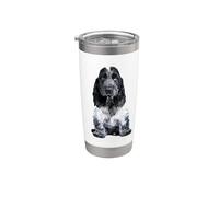 Chiot Cocker Spaniel Blue Roan Gobelet isotherme en acier inoxydable double paroi