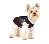 Chiot Cocker Spaniel Épagneul Noir et Blanc,T-Shirt sans Manches en Coton pour Animaux de Compagnie, Gilet Respirant, Extensible et Doux,S