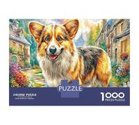 Chiot Corgi Feuilles d'automne Puzzle 1000 Pièces Cadeau Couple, Activité Conjointe, Puzzle Artistique, Cadeau Anniversaire 70x50cm/1000pcs