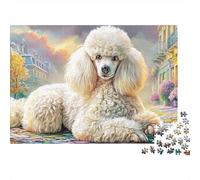 Chiot dans Rue Puzzle 1000 Pièces Carton Résistant Senior Caniche Parisien Activité Solo Cadeau Fin D'année Impression Nette Papier Recyclé 52x38cm/1000pcs