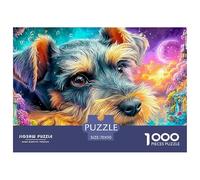 Chiot dans Un Pays de fées sous-Marin Vibrant Puzzle De 1000 Pièces Chien de Compagnie Mignon Qualité Premium, Excellent Jeu pour Adultes Et Enfants 70x50cm/1000pcs