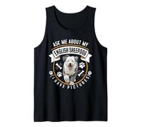 Chiot de Berger Anglais Ask Me English Sheepdog Débardeur