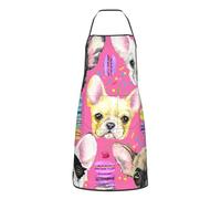 Chiot De Bouvier Français Aquarelle Tablier De Barbecue Doux Tablier Cuisine Homme Inaltérable Chef Tabliers Pour Restaurant Serveurs Boulanger 52X72Cm