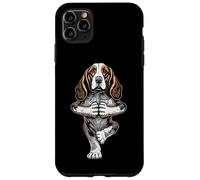 Chiot de Yoga Basset Hound, Chien Amusant, Pose d'arbre d'asanas Coque pour iPhone 11 Pro Max