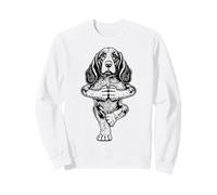 Chiot de Yoga Basset Hound, Chien Amusant, Pose d'arbre d'asanas Sweatshirt