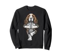 Chiot de Yoga Basset Hound, Chien Amusant, Pose d'arbre d'asanas Sweatshirt
