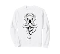 Chiot de Yoga Weimaraner, Chien Amusant, Pose d'arbre d'asanas Sweatshirt