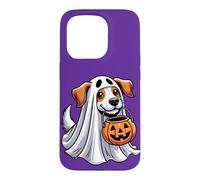 Chiot Effrayant Amusant pour Chien fantôme Mignon Coque pour iPhone 15 Pro