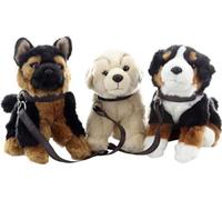 Chiot en peluche avec laisse 16 cm Écologique