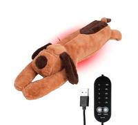 Chiot en peluche chauffant, copain de thérapie thermique, jouet chaud apaisant | Système de soulagement de bien-être en peluche Comfort Relax, contrôle de la température, coussin d'accompagnement