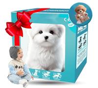 Chiot en Peluche Électronique Interactif, Animal en Peluche Doux Qui Marche, Aboie, Remue la Queue, Robot Musical pour Enfants de 2 À 8 Ans, Cadeaux pour Garçons, Chien Robot pour Enfants D