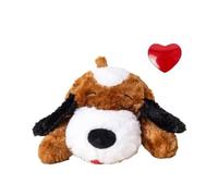 Chiot en Peluche Heartbeat Snuggle | Chiot En Peluche De Simulation De Battement De Coeur, Soulagement De L'anxiété Et Aide Au Sommeil(Black dog Heartbeat)