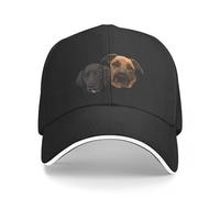 Chiot frères et sœurs - Noir Lab et Tan/Brun Doggo Casquette Hip Hop Chapeau Sports Cap Camionneur Chapeaux pour Hommes Femmes