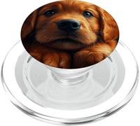 Chiot Golden Retriever Amoureux des Chiens Mignons Art PopSockets PopGrip pour MagSafe