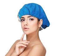 Chiot Golden Retriever,Bonnet de nuit en satin pour adulte - Bonnet de nuit élastique pour femme, couvre-cheveux de nuit