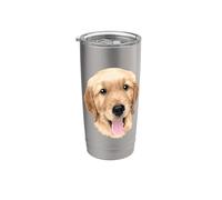 Chiot Golden Retriever Gobelet isotherme en acier inoxydable double paroi