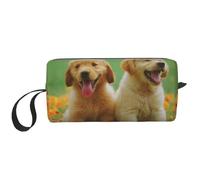 Chiot Golden Retriever, Trousse de Maquillage Trousse à cosmétiques Trousse de Toilette de Voyage Portable Pochette de Maquillage