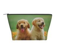 Chiot Golden Retriever, Trousse de Toilette Trousse de Maquillage Sac à cosmétiques Trousse de Toilette de Voyage Portable