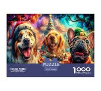 Chiot inhabituel Puzzle De 1000 Pièces pour Adultes Et Enfants À Partir De 12 Ans Jeu De Patience Et De Réflexion Divertissement Créatif Cadeau Classiques Décoration De La Maison 70x50cm/1000pcs