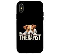 Chiot JRT drôle, Mon thérapeute, Chien Jack Russell Terrier Coque pour iPhone X/XS