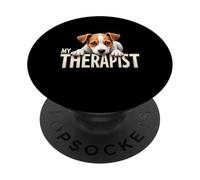 Chiot JRT drôle, Mon thérapeute, Chien Jack Russell Terrier PopSockets PopGrip Adhésif