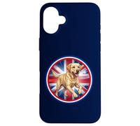 Chiot Labrador Retriever Mignon drôle Drapeau Angleterre Coque pour iPhone 16 Plus
