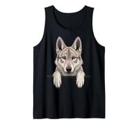 Chiot Loup tchécoslovaque drôle regardant Loup de Poche Débardeur