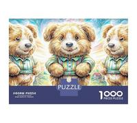 Chiot Magique Puzzle 1000 Pièces Ours en Peluche en Pulls Puzzle en Carton Écologique, Jeu De Concentration Et Activité Relaxante pour La Maison 38x26cm/1000pcs