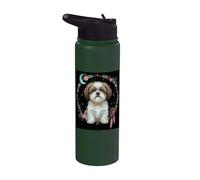 Chiot magique Shih Tzu Night Dreams en fourrure Stainless Steel Insulated Water Bottle