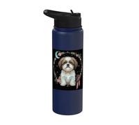 Chiot magique Shih Tzu Night Dreams en fourrure Stainless Steel Insulated Water Bottle