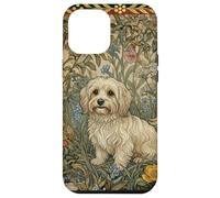 Chiot Maltais William Morris Style Floral Coque pour iPhone 12 Pro Max