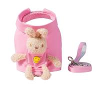 Chiot Mignon Gilet pour Animaux de Compagnie Ensemble Harnais et Laisse pour Chien Solide vêtements pour Animaux de Compagnie Ours de Poche pour Chihuahua Yorkie entraînement à la Marche (Rose XL)