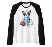 Chiot Mignon infirmière travailleur médical de santé Manche Raglan