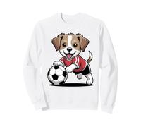 Chiot Mignon Jouant au Football Sweatshirt