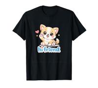 Chiot Mignon Kawaii Hi Friend T-Shirt