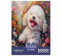 Chiot Mignon Qui Joue Animal 1000 Pièces pour Adultes Puzzles Cadeaux d'anniversaire pour Noël Jeux Éducatifs Family Games Décoration Relaxation Et Sagesse 38x26cm/1000pcs