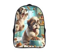 chiot mode sac à dos 2 compartiment grande capacité cartable scolaire elèves de lécole confusion imprimé 3d sac à dos-16,garçon et fille pour l'école les voyages les affaires