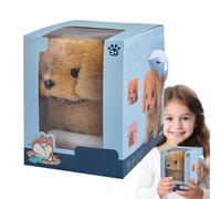Chiot ours en peluche interactif pour marcher, animal en peluche pour chien robot | Robot jouet interactif pour chiots de simulation, chiens jouets marchant et aboiements, chiot robo
