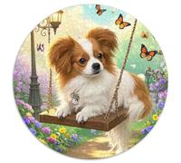 Chiot Papillon 1000 Pieces Jigsaw Puzzles for Adults Family Challenge Toys Stress Relieving Entertainment Cultivate The Spirit of Teamwork for Adults Gifts 1000pcs (67.5x67.5cm)