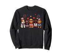 Chiot Patriotique Mignon USA Costumes Feux d'artifice célébration Sweatshirt