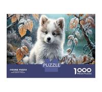 Chiot Puzzle Classique 1000 Pièces Complet Forêt d'automne enneigée pour Grands-Parents Amélioration De La Mémoire Activité Intérieure 52x38cm/1000pcs