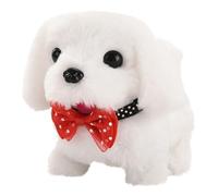 Chiot robot - 7,28x4,92x5,31 pouces Animal en peluche électronique, animal de compagnie réaliste en mouvement, compagnon de jeu cadeau de vacances pour jeunes | Home Yard Expérience d'apprenti