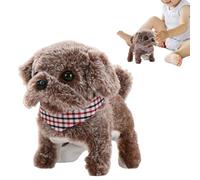 Chiot Robot Interactif - Jouet Chien Peluche Marche Aboie Qui Marche Aboie | Doux Sûr Électrique Animal Empaillé | Forme Animal Compagnon Mignon Pour Garçons Filles Anniversaire, Maison Voyage Chambre
