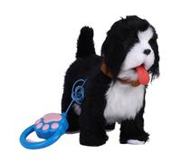 Chiot robot interactif, jouet électronique pour chien de marche, animal de compagnie en peluche de 8,66 x 7,87 x 3,94 pouces avec action d'aboiement, figurine de compagnon en tissu doux, design mignon