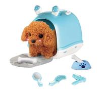 Chiot Robot Qui aboie et Marche, Mon Robot réaliste électrique en Peluche, Jouet interactif Amusant pour Chien de Compagnie, Chiens Robots de Simulation de Fesses et de Queue pour Tout-Petits,
