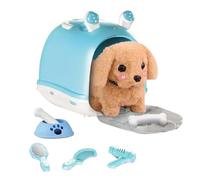 Chiot Robot Qui aboie et Marche, Mon Robot réaliste électrique en Peluche, Jouet interactif Amusant pour Chien de Compagnie, Chiens Robots de Simulation de Fesses et de Queue pour Tout-Petits,