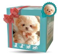 Chiot Robot Réaliste, Chien Robot Intelligent Interactif pour Enfants Et Adultes, Marche, Aboie Et Remue La Queue, Chiot Robotique Intelligent avec Fourrure Douce, Boîte Cadeau De 13 X 16 Cm White