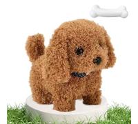 Chiot Robot réaliste, Peluche Chien Interactif pour Enfant, Jouets Chiens électronique interactifs, Chiot En Peluche Qui Marche, Remuer la Queue Simulation Puppy, pour Enfants Cadeaux d'anniversaire