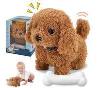 Chiot Robot réaliste, Peluche Chien Interactif pour Enfant, Jouets Chiens électronique interactifs, Chiot En Peluche Qui Marche, Remuer la Queue Simulation Puppy, pour Enfants Cadeaux d'anniversaire